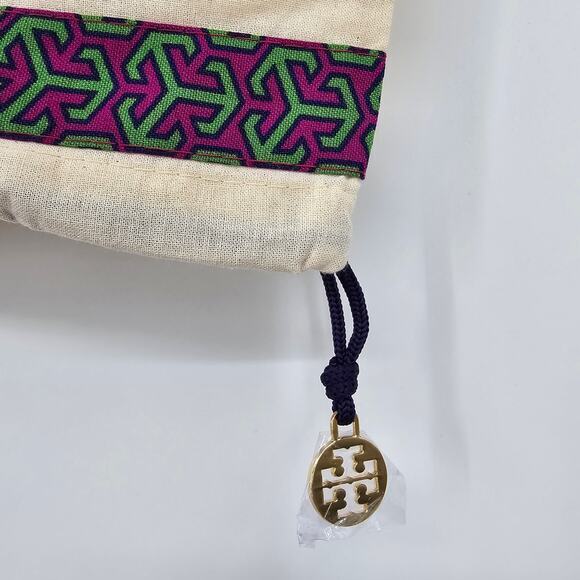 Tory Burch Drawstring Dust‎ Bag For Handbags With Logo Charm - Picture 2 of 5